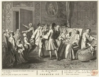 De lossing van de eerstgeborene, ca. 1720-1725