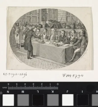 De loting voor de conscriptie in de Amstel Kerk, 1811