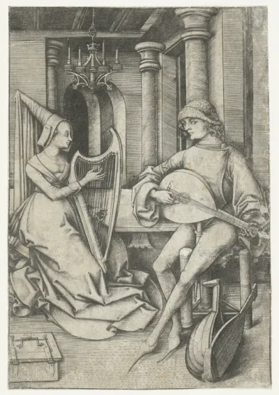 De luitspeler en de harpspeelster