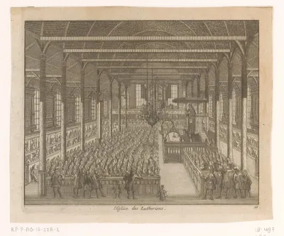 De Lutherse kerk te Leiden vanbinnen gezien