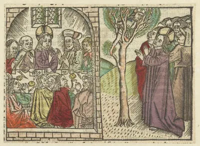 De maaltijd in het huis van Zacheus; Zacheus in de vijgeboom