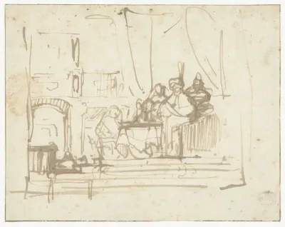 De maaltijd van Esther, Ahasverus en Haman