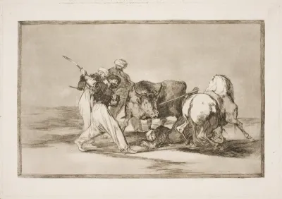 De maurere, som slog sig ned i Spanien og opgav Koranens overtro, tilegnede sig denne kunst at jage og spidde en tyr på sletten