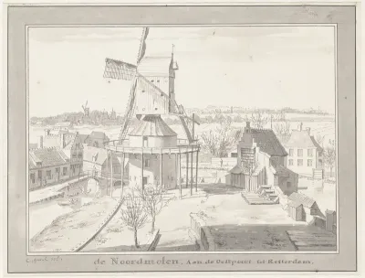 De Noordmolen bij de Oostpoort te Rotterdam