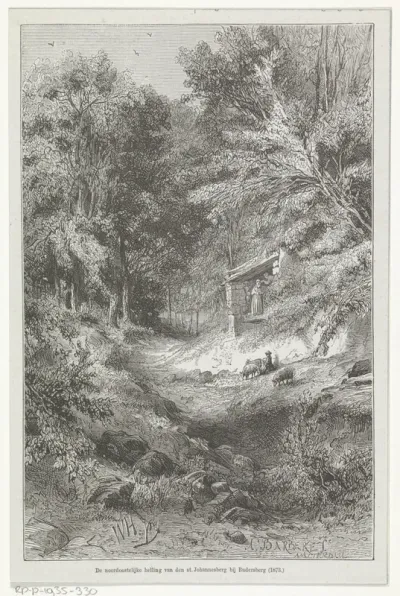 De noordoostelijke helling van den st. Johannesberg bij Budersberg
