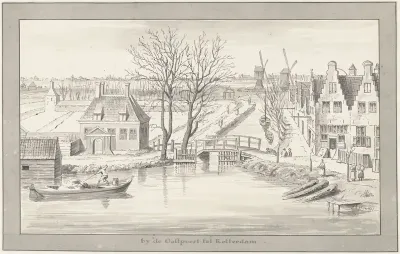 De omgeving van Rotterdam bij de Oostpoort
