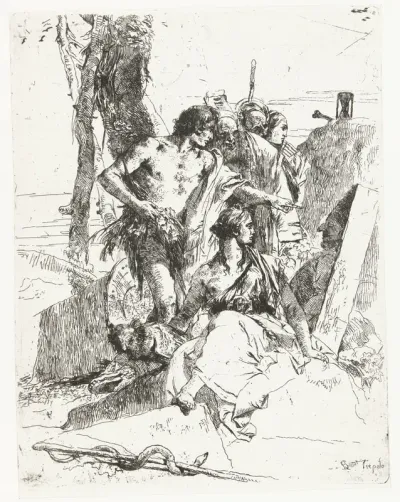 De ontdekking van het graf van Pulcinella