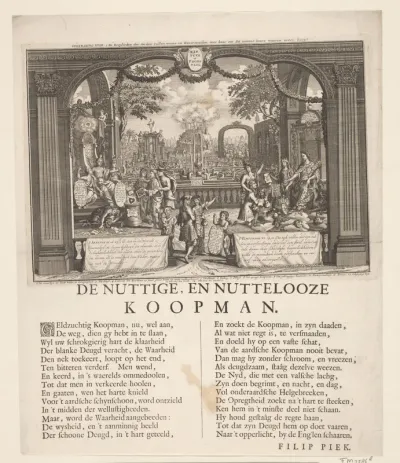 De oprechte en de geldzuchtige koopman, 1720