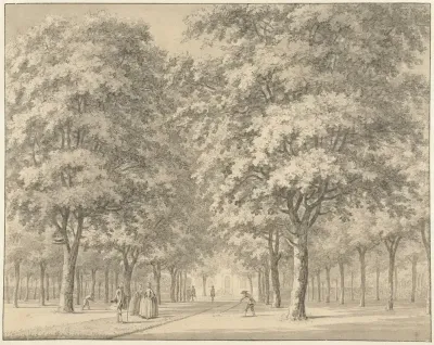 De oprijlaan van een buiten (Velserbeek?)