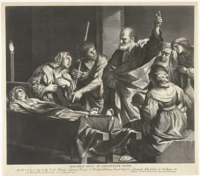 De opwekking van Tabita door de apostel Petrus