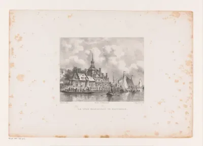 De oude hoofdpoort te Rotterdam
