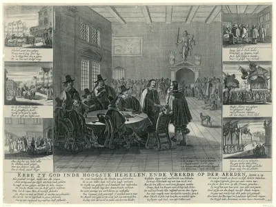 De overhandiging van de ratificatie van de Vrede van Munster, 1648