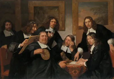 De overlieden van het Sint Lucasgilde te Haarlem, 1675