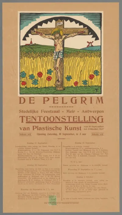 De Pelgrim, stedelijke feestzaal-meir-Antwerpen. Tentoonstelling van plastische kunst.