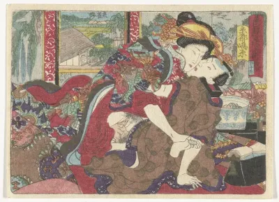 De pleisterplaats Kyoto — Utagawa Kunisada (I) Kanvas Tablo