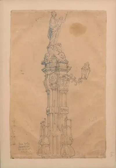 De pompe op de oude vismarkt van Antwerpen