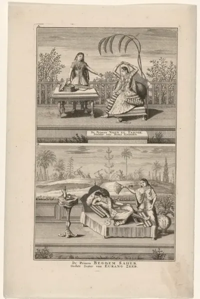 De prinsessen Noer El Tadjoe en Begquem Saheb
