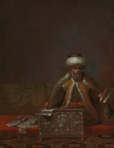 De reis effendi, hoofd van de kanselarij