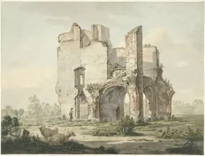 De ruïne van de Abdij van Rijnsburg