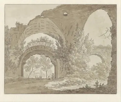 De ruïne van de Villa van Hadrianus in Tivoli