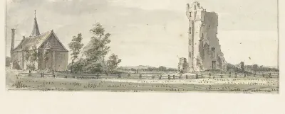 De ruïne van het Huis te Kleef bij Haarlem