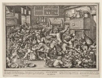 De schoenmaker en de spinster als schoolmeesters