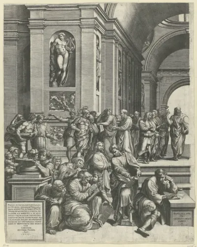 De School van Athene (linker deel)