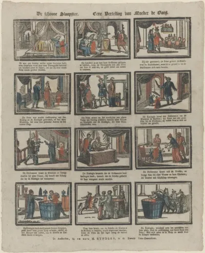De schoone slaapster. / Eene vertelling van Moeder de Gans