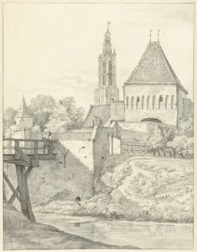 De Slijkpoort en L. Vrouwentoren te Amersfoort