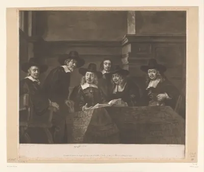 De Staalmeesters: het college van staalmeesters (waardijns) van het Amsterdamse lakenbereidersgilde