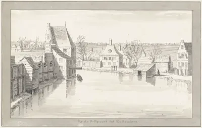 De stadswal van Rotterdam bij de Oostpoort