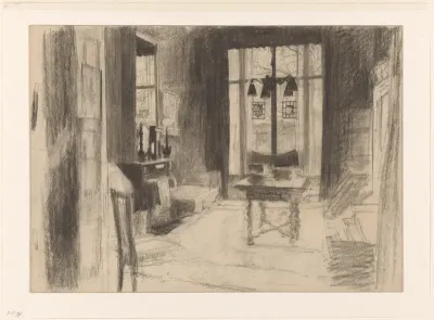 De studeerkamer van C.G. 't Hooft in de Roemer Visscherstraat