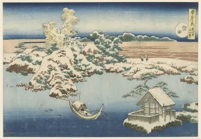 De Sumida rivier in sneeuw
