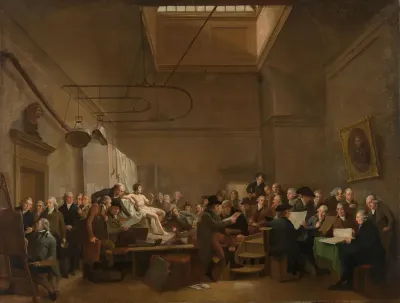 De tekenzaal van de Maatschappij Felix Meritis