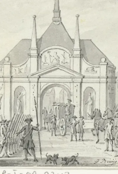 De tempel te Vlissingen, opgericht ter gelegenheid van het tweede eeuwfeest van de bevrijding, 6 april 1772