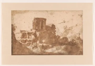 De tempel van de Sibylle te Tivoli