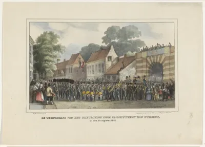 De Terugkomst van het Bataillon Mobile Schuttery van Utrecht, op den 19 Augustus 1834