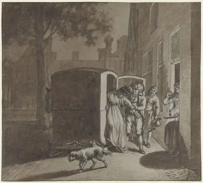 De thuiskomst van twee leden van de vriendenkring