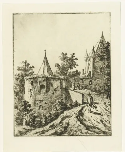 De toegangsweg van het kasteel Saive bij Luik