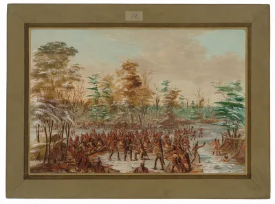 De Tonty Suing for Peace in the Iroquois Village.  January 2, 1680