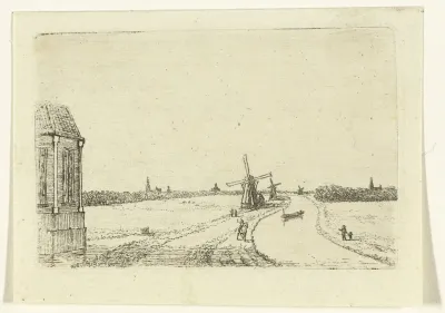 De trekvaart en Koepel van Caan aan de Haagsche vaart