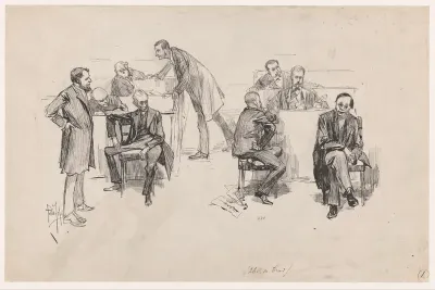 De Tweede Kamer tijdens het debat over de grondwetsherziening in 1887