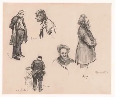 De Tweede Kamerleden A. Buma, G.M. van der Linden en A. Gildemeester