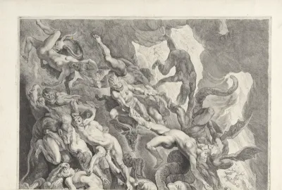 De val van de verdoemden (bovenste plaat)