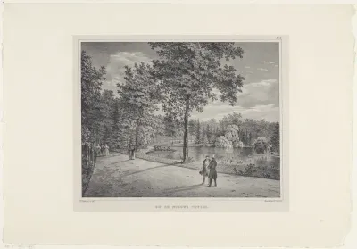De veerpont in park Het Loo