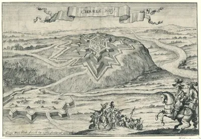 De vesting te Charleroi, veroverd door de Fransen of Munstersen, 1672
