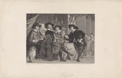 De vier overlieden van de Handboog- (St Sebastiaan) doelen te Amsterdam, 1653