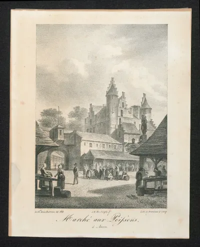De vismarkt te Antwerpen