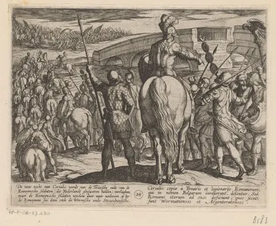 De voorhoede van de nieuwe Romeinse troepen keert terug