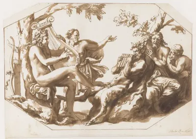 De wedstrijd tussen Apollo en Pan